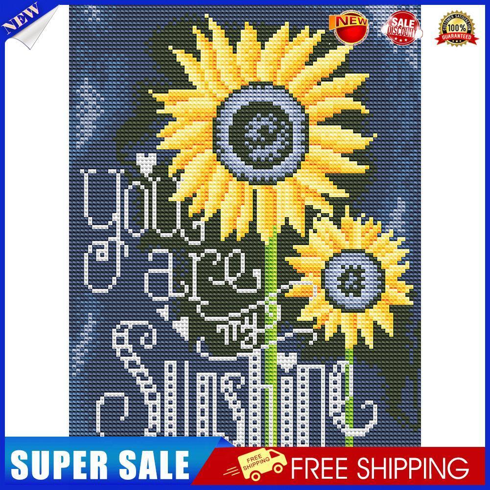 Luminous Diamond Painting Kit Two Sunflowers Full Round Rhinestone Picture