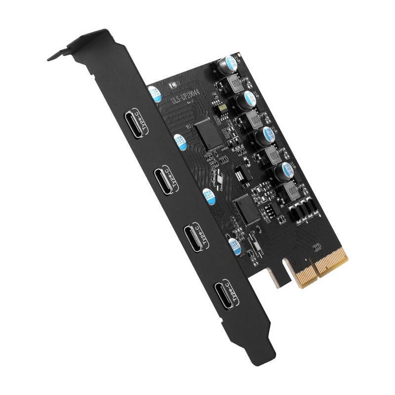 Usb 3.1 PCIE Expansion Card 4 Ports PCI-E to 20G USB3.1 Type C Adapter ASM3142