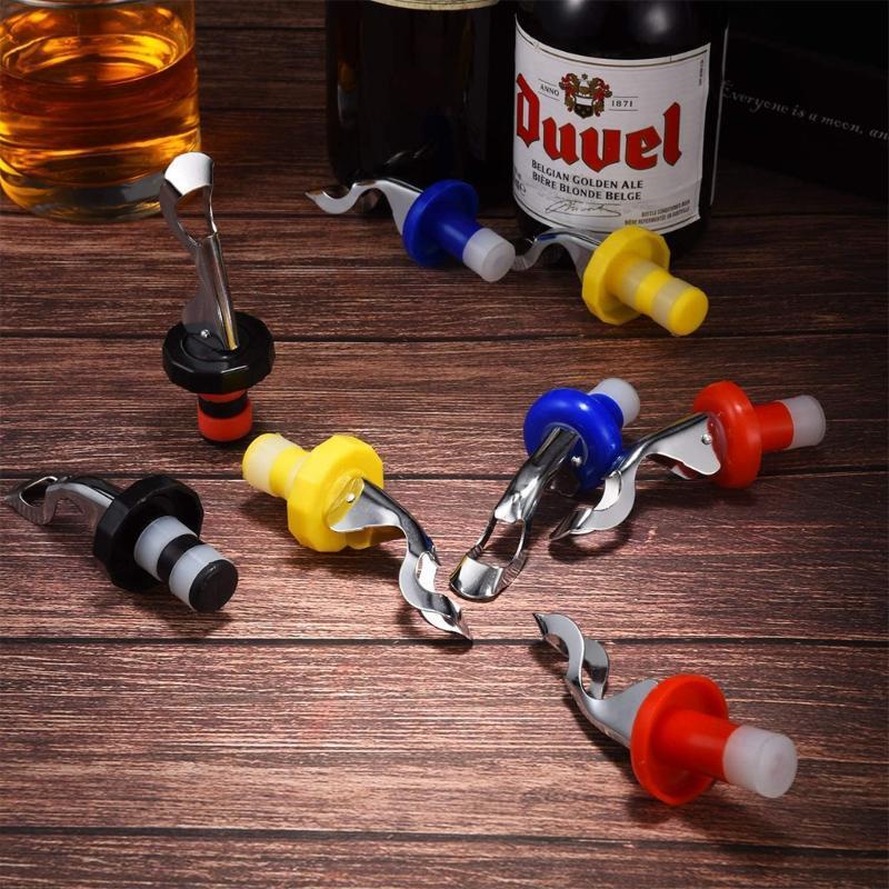 10 Pieces Wine Stoppers Food-grade Silicone Bottle Stopper Expanding Bottle Plug