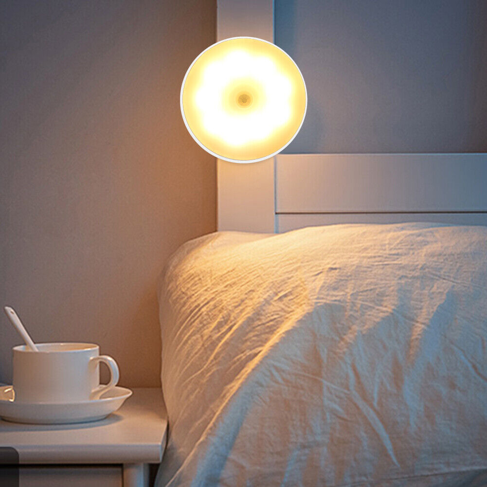 Home Mini LED Touch Night Light USB Charging Human Body Induction Wall Lamp