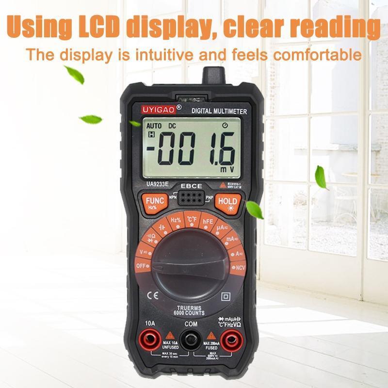 High Accuracy Digital Multimeter Voltmeter Tester 6000 Counts Continuity Tester