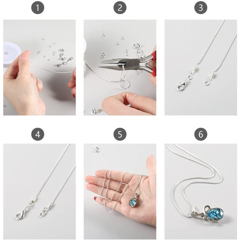 4Color Jewelry Making Chains,Jewelry Chains,Lobster Clasps,Jump Rings,Connectors