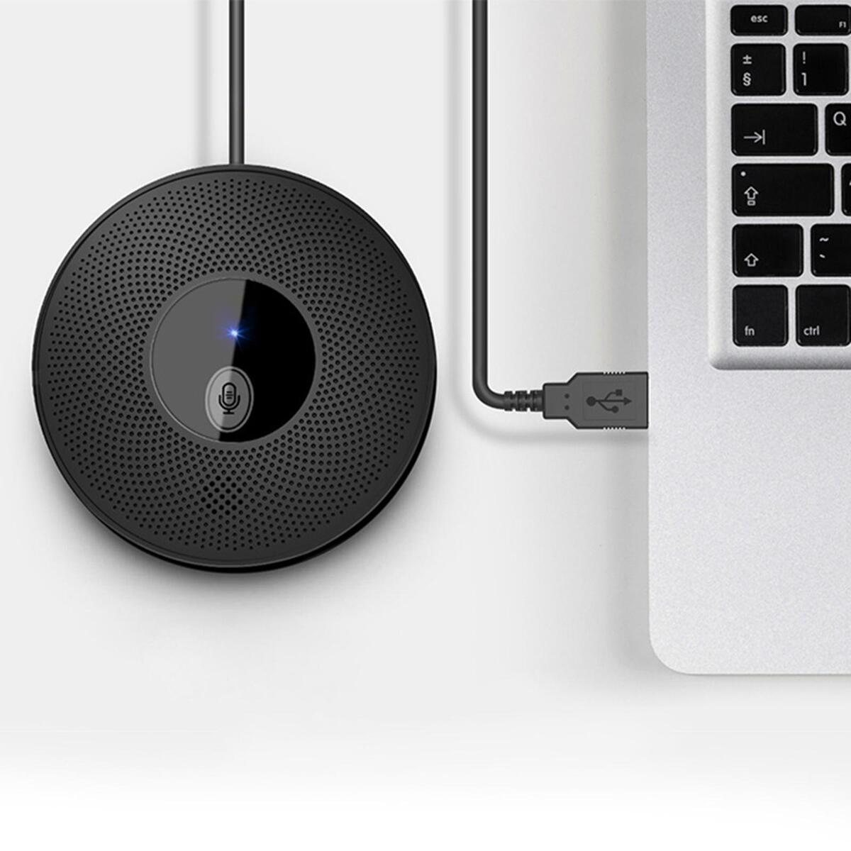 Wired Conference USB Microphone Plug and Play Desktop for Meeting Chatting