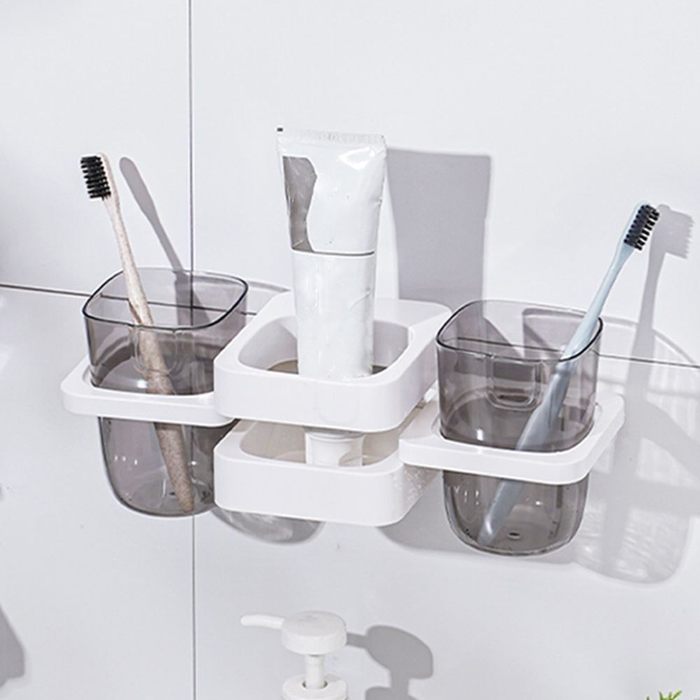 Storage Rack Toothbrush Holder Electric Toothbrush Organizer Mouthwash Cup Rack