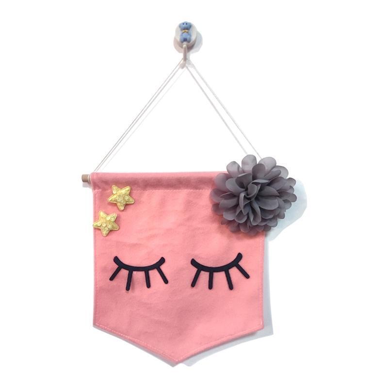 Nordic Kids Baby Room Decor Eyelash Flower Ornaments Wall Hanging Decoration