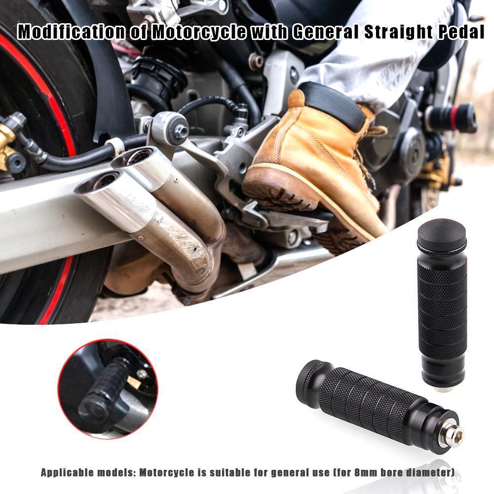 2pcs Universal CNC Motorcycle Rear Footrests Footpegs Foot Pegs Pedals M8