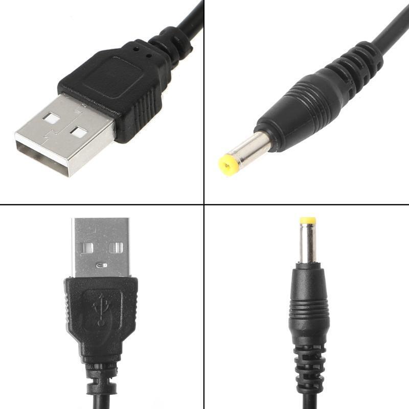 80cm USB DC Power Cable 4.0x1.7mm, 5V Barrel Jack Plug Male Connector Cord