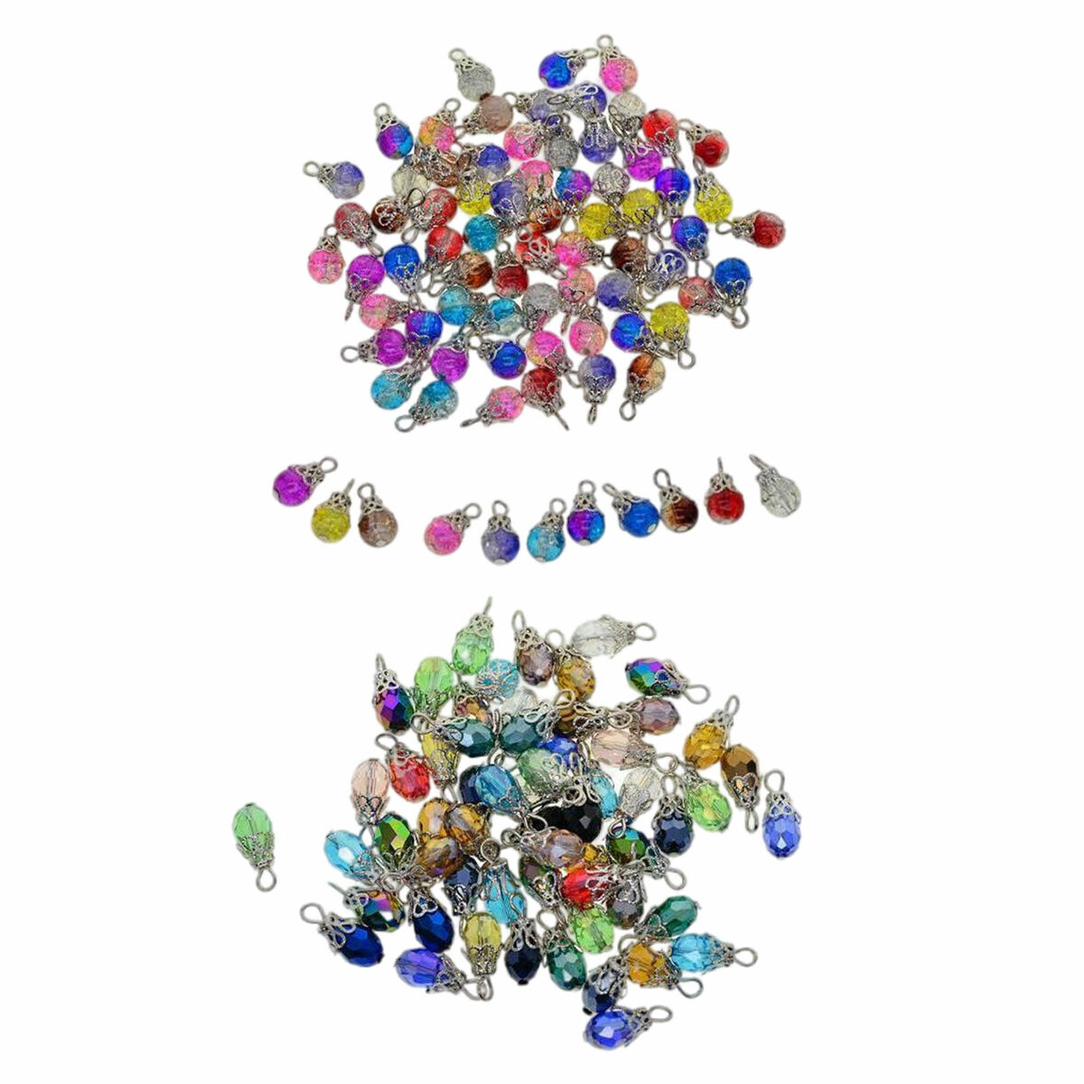 100 *  Bead Charms Filigree Floral Pendants For Jewelry Making