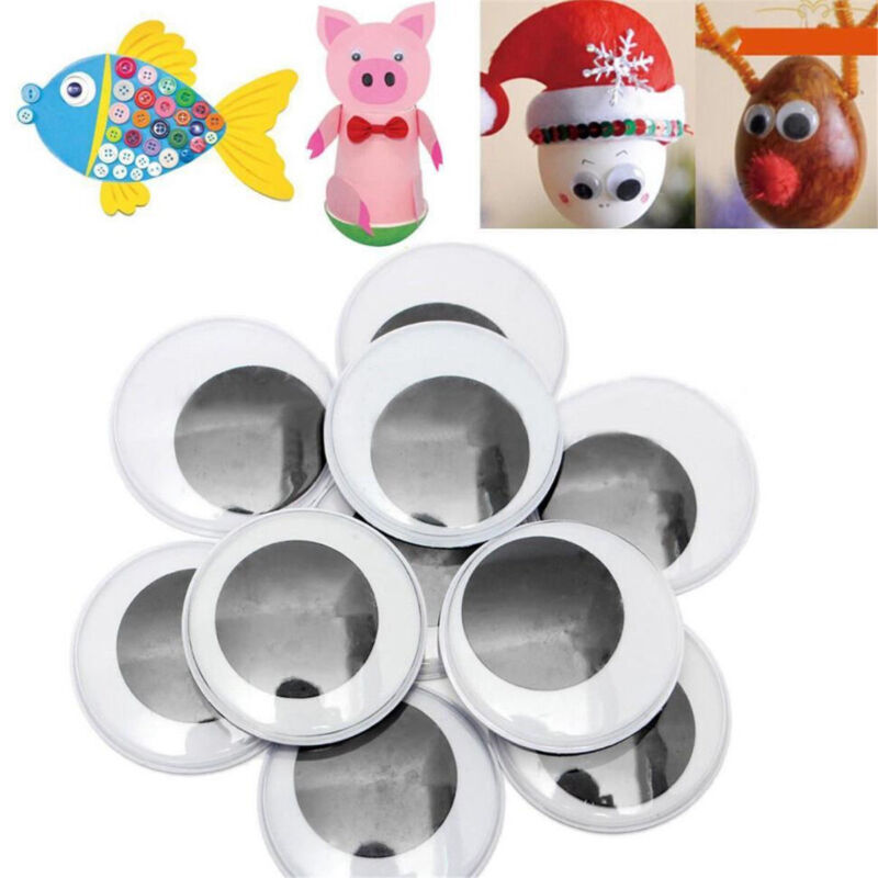 10pcs Big Black Wiggly Giant Googly Eyes For DIY Scrapbooking Hand Crafts 40mm