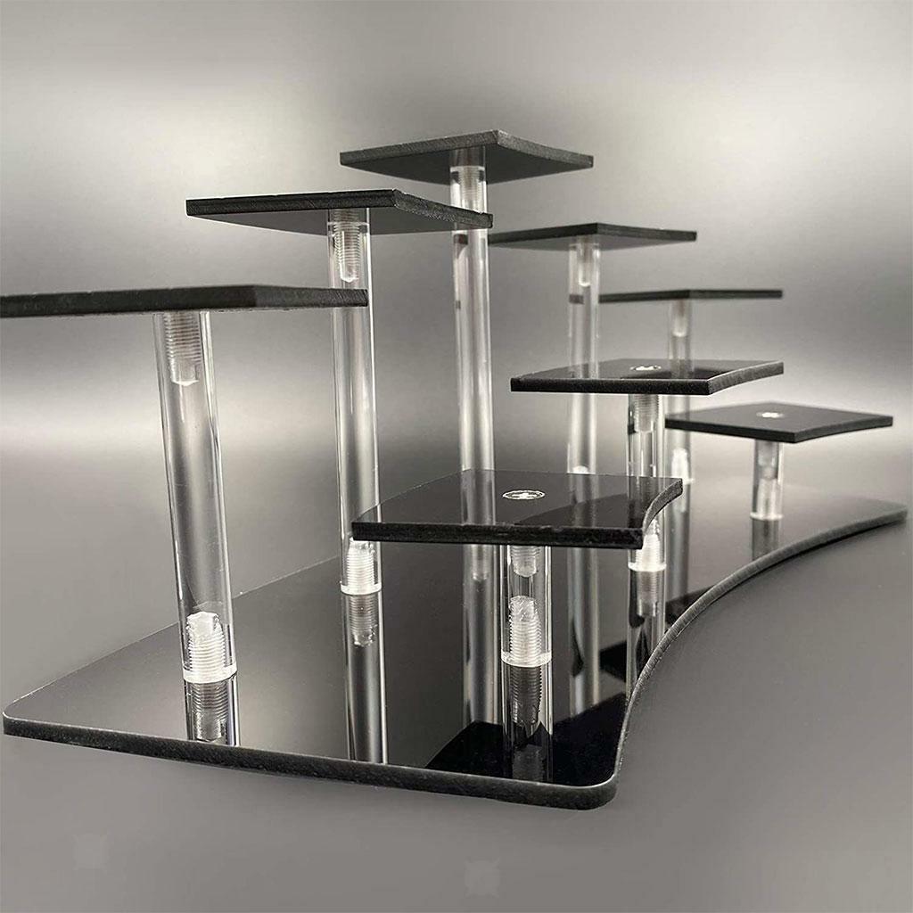 8-Layer Acrylic Risers Stand Decoration Durable for  and Crafts Cupcakes
