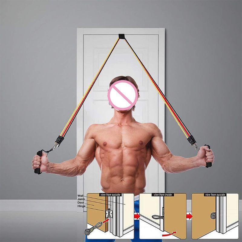 8-Shaped Fitness Equipment Resistance Band Foldable Chest Expander Sculpt Rally