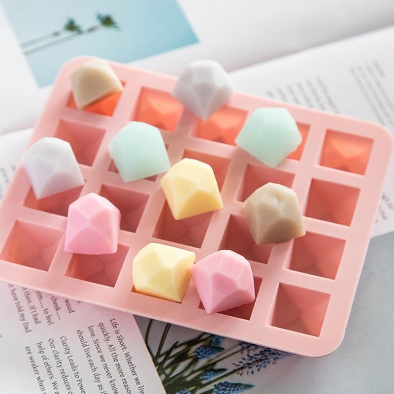 20 Cavities Polygon Silicone Mold Handmade DIY Soap Making Chocolate Cake Mould