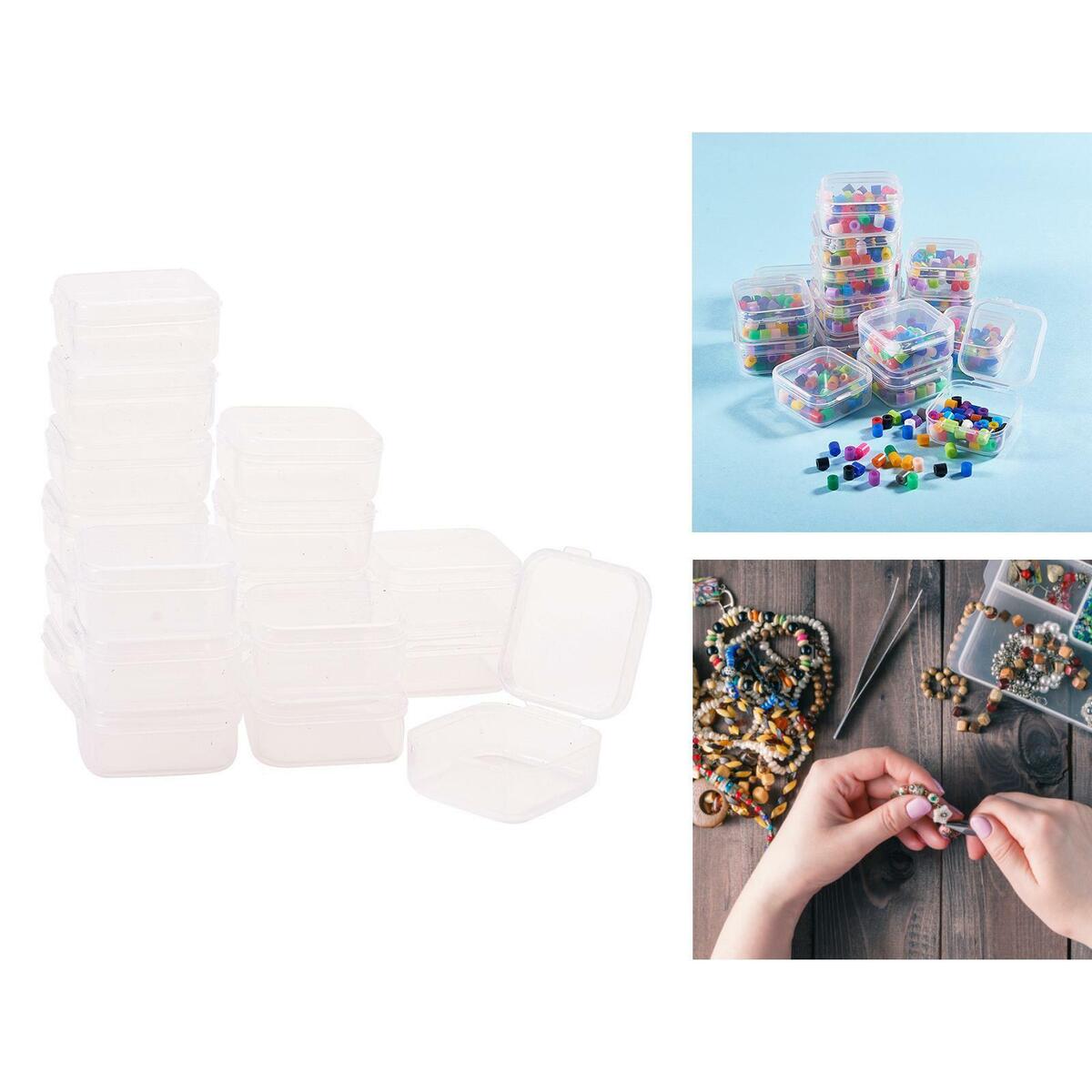8Pcs Plastic  Mini Boxes Trinket Box for Jewelry Earrings Rings