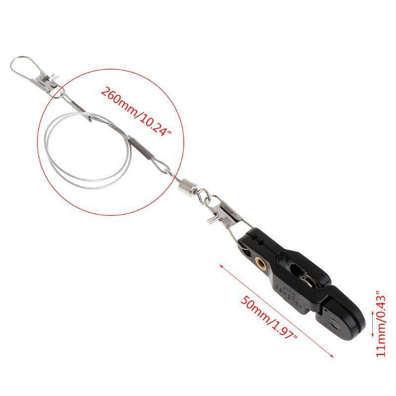 Fishing Clip With Wire Rope Tension Release Planer Snap Grip Trolling Trigger