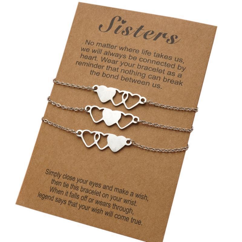 Best Friend Are Sisters Wish Bracelet/anklet Her Heart-shaped Jewelry Gift