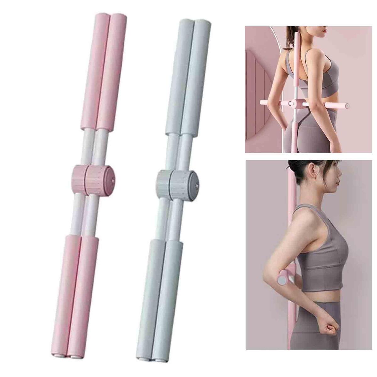 2x Yoga Sticks Pole Pilates Posture Correction Open Shoulder Stick Fitness