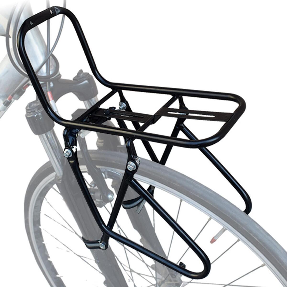 Bike Front Rack Bicycle Carrier Cycling Bracket Cargo Rack Black for Biking