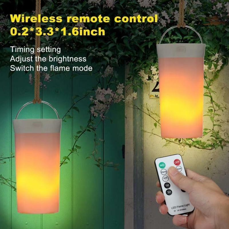 LED Flicker Flame Light Bulb USB Rechargeable Simulated Burning Fire Effect Lamp