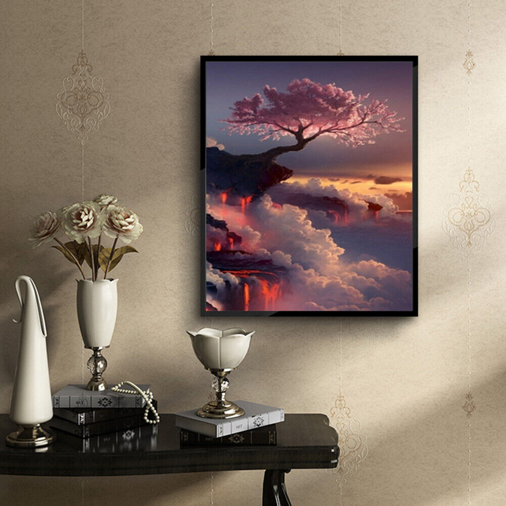 Cliff Tree 5D Diamond Painting Embroidery DIY Cross Stitch Home Decor Gifts