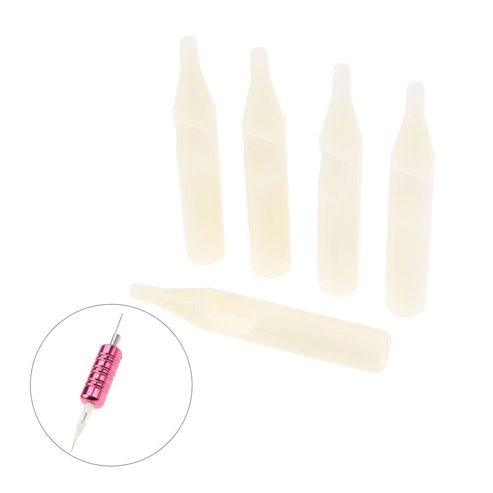 25x White Tattoo Disposable Nozzles Needles Tips 3R-5R-7R-9R-11R Tattoo Body Art