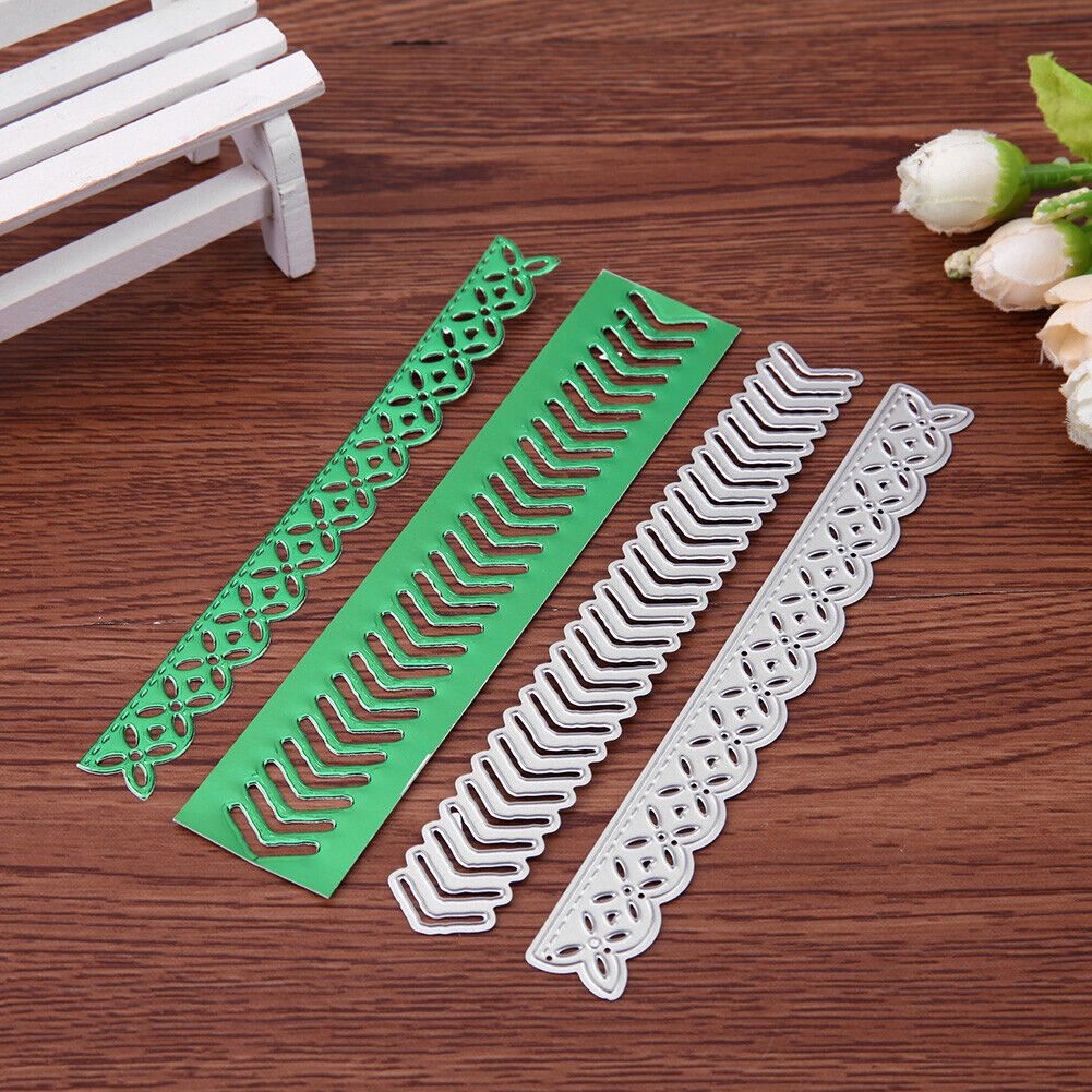 2pcs Lace Decorations Cutting Dies Stencils Scrapbook Embossing DIY Cards-2