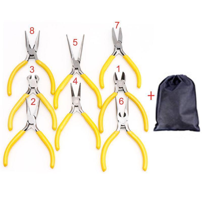 8Pcs Jewelry Making Plier Multi-type Anti-slip Handle Wire Wrapping Cable Cutter