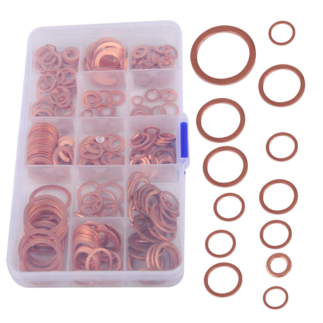 280x Assorted Engine Box Washer Solid Copper Sump Plug Seal Flat Ring Box Li