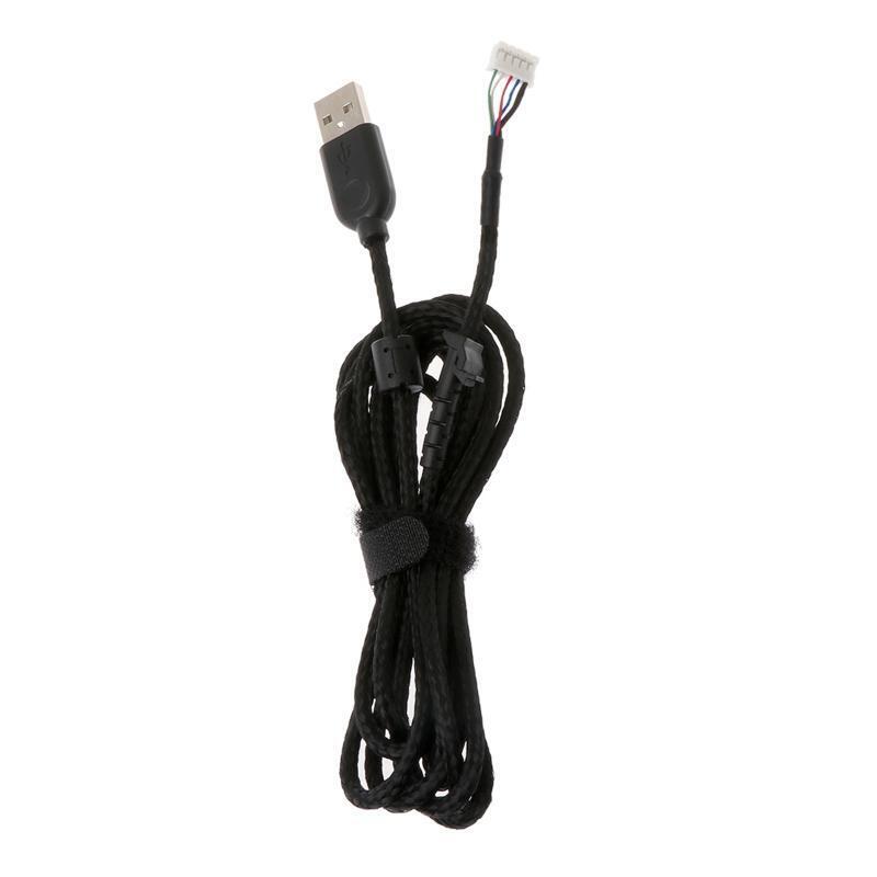 Mouse Replacement Parts Durable Black Nylon Braided Line USB Cable Fit for G502