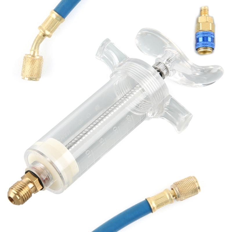 A/C Oil And Dye Injector Car With R-134a Snap Quick Coupler for Fluorescent Dyes