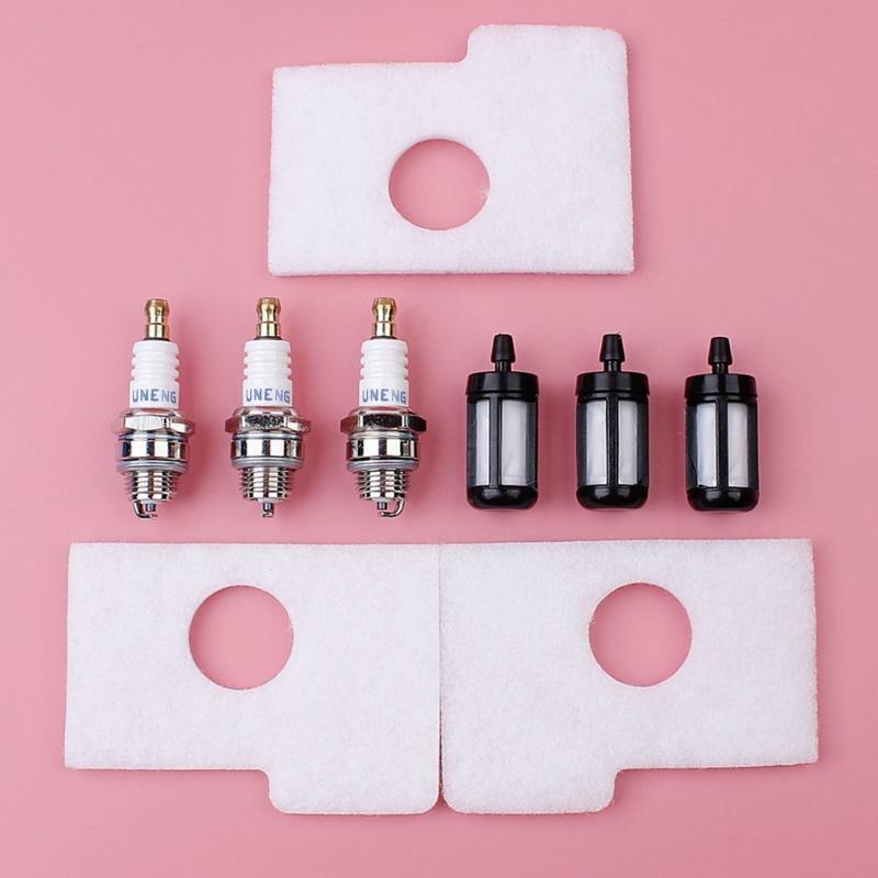 Air Filter Service Fuel Filter & Spark Plug Kit Lawn Mower Replacement Parts Set