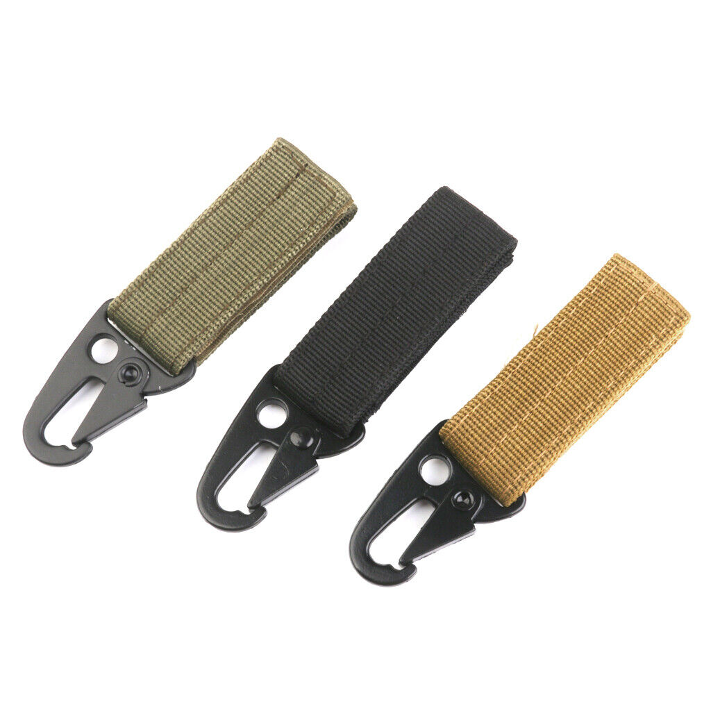 2pcs   Hanging Belt Carabiner Clip Hook Webbing Buckle Strap
