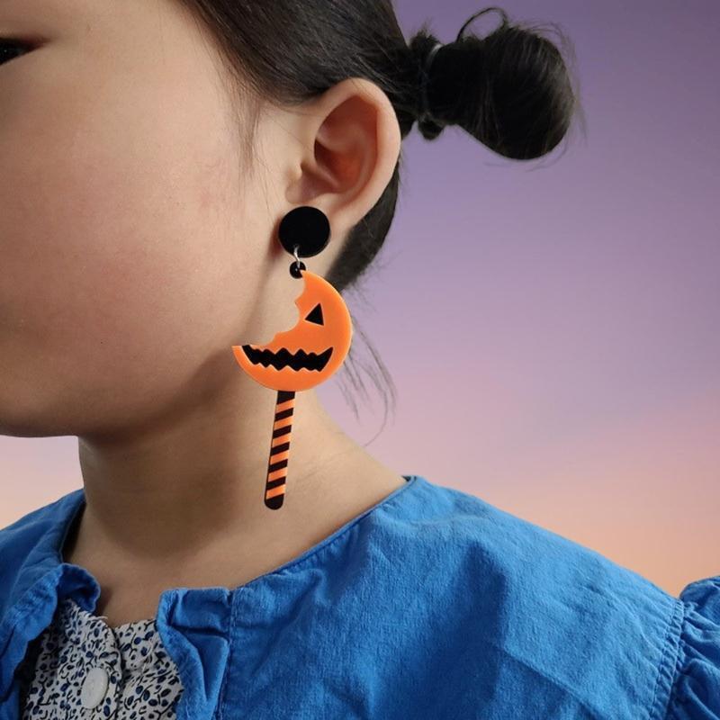 Cute Drop Earrings Pumpkin Candy Style Jewelry Ins Halloween Anniversary
