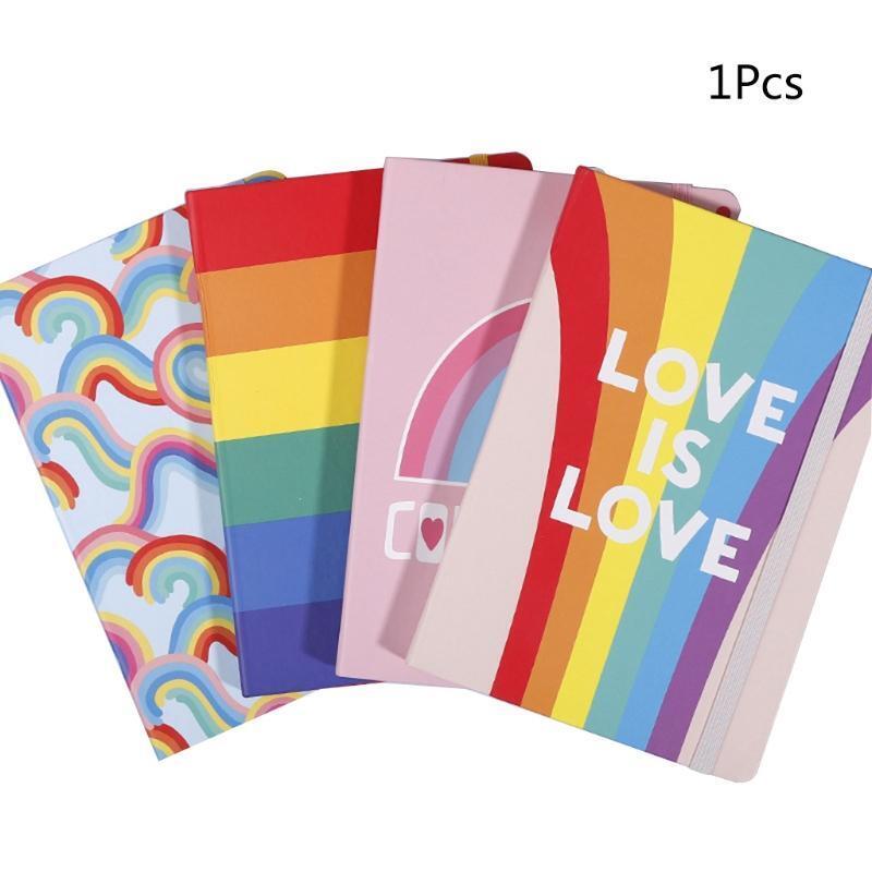 A5 Rainbow  Notepad Hardcover Sketchbook Office Notebook 192 Pages for Office