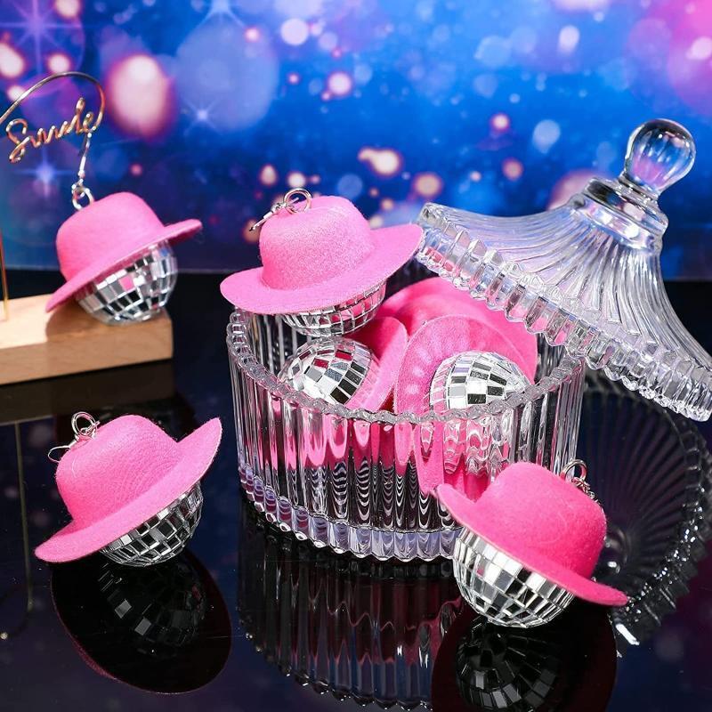 Cowboy Hat Disco Earrings Cool Pendant for Women Girls Clothing Accessories