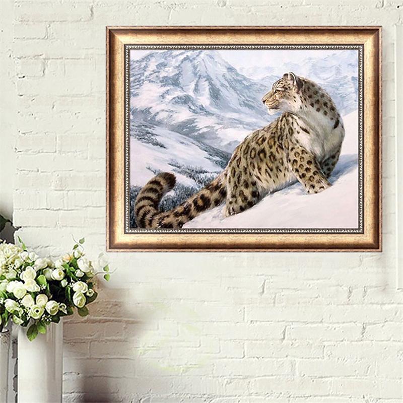 5D Diamond Painting Snow Leopard Animal Diamond Cross Stitch DIY Home Decor