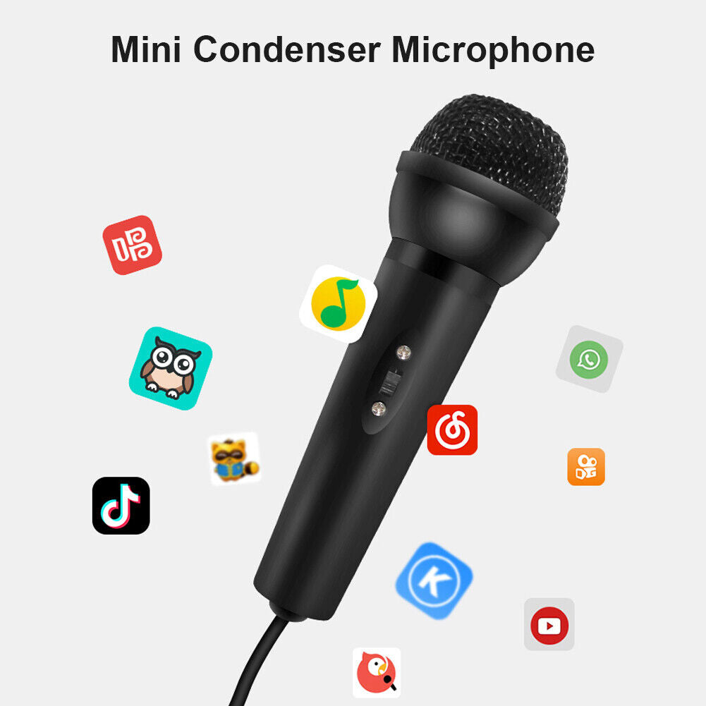 MB-M02 Portable Mini Wired Cardioid Microphones with Stand for Phone Laptop