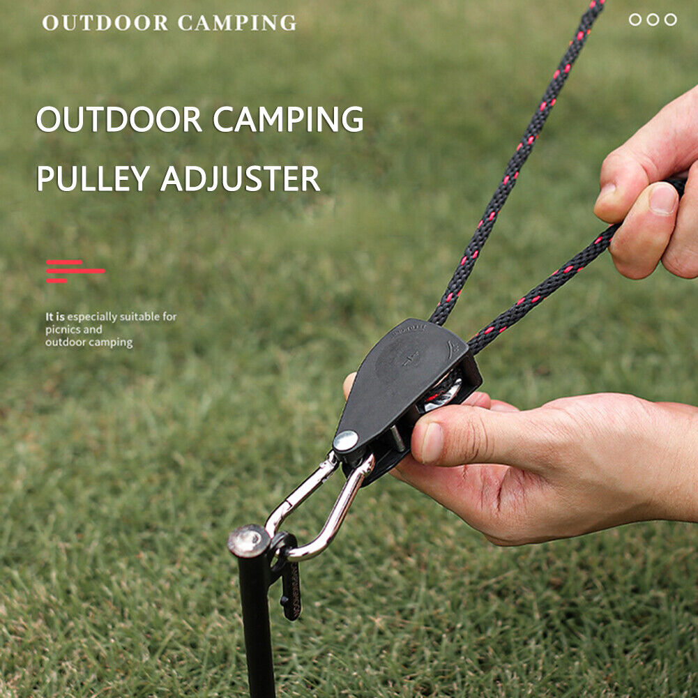 Tent Pulley Rope Buckle Fastener Windproof Adjustable Camping Buckles (L)