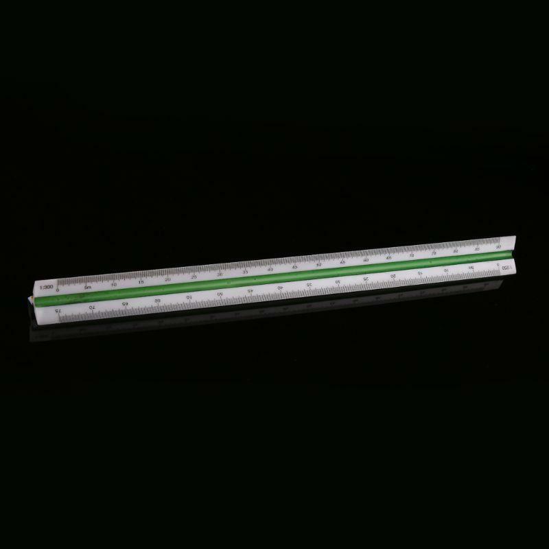 30cm Plastic Triangular Scale Ruler Architect Engineer Drafting Measuring Tool