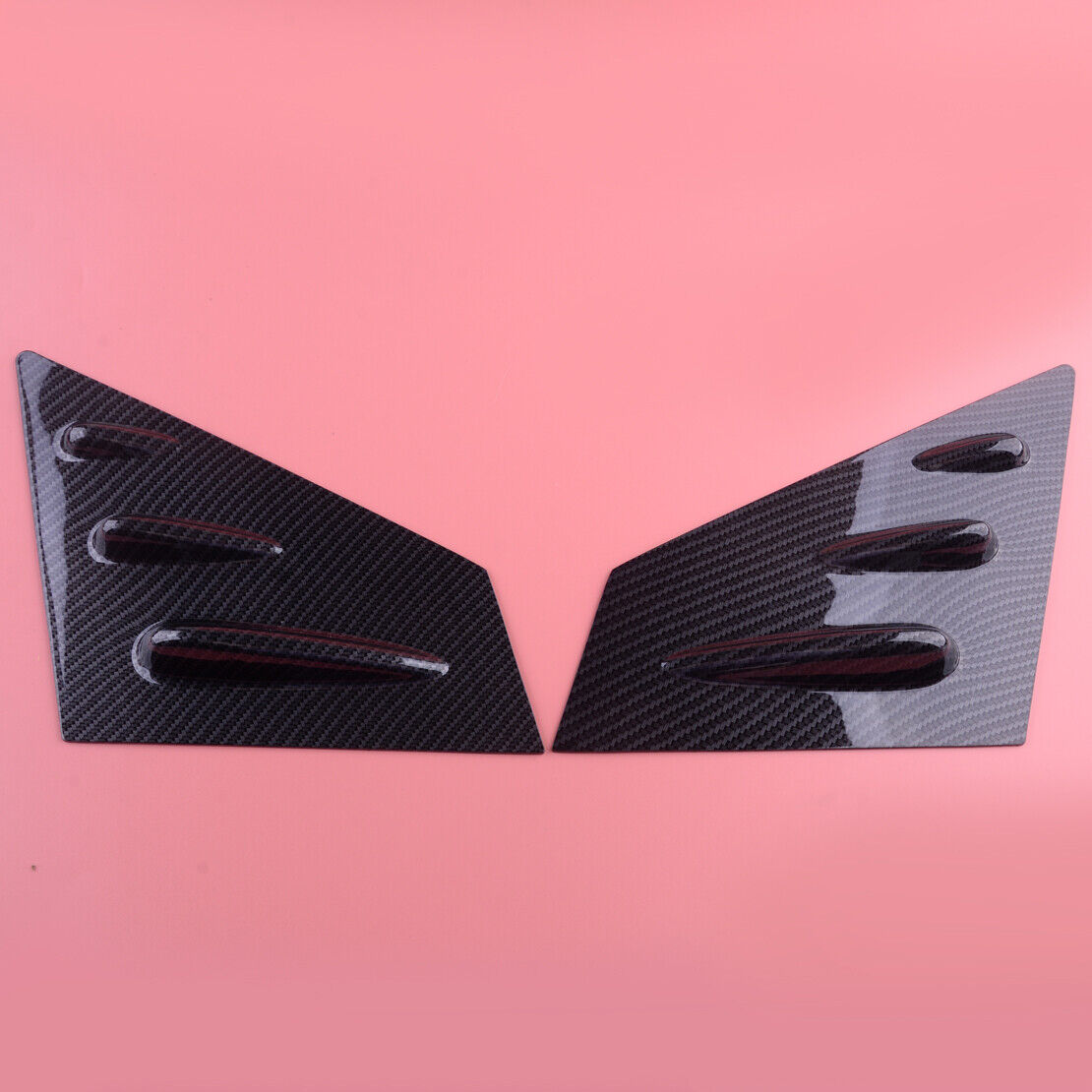 Carbon Fiber ABS Side Window Louvers Scoop Cover Vent Fit For Subaru WRX STI