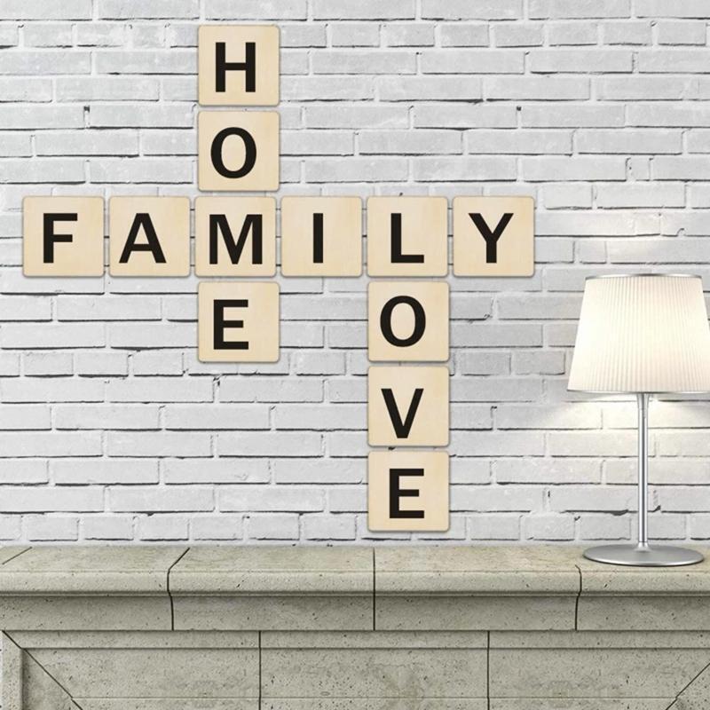 30Pcs Unfinished Wood Squares Blank Pieces Cutouts Wooden Slices for DIY Craft