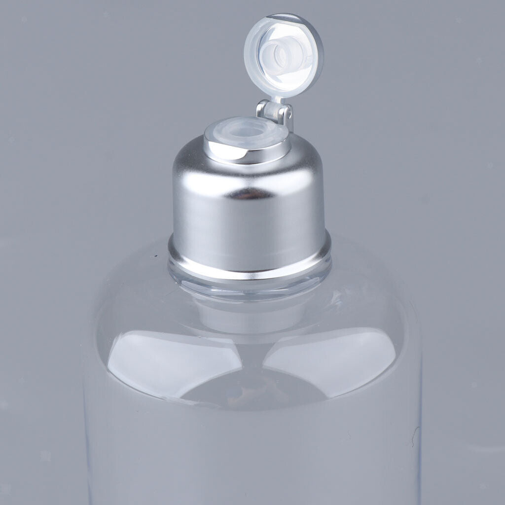 3Pcs Clear Plastic Refillable Bottles Electroplated    Container 300ml