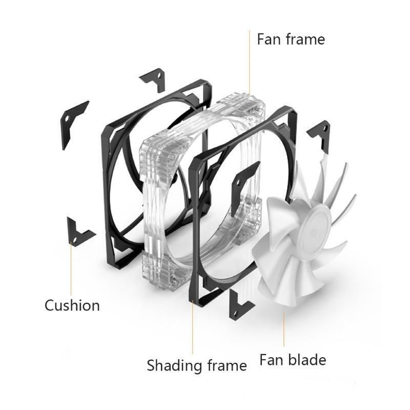 5V 3Pin ARGB Adjustable Speed Radiator 12cm Computer Case Low Noise Cooler Fan