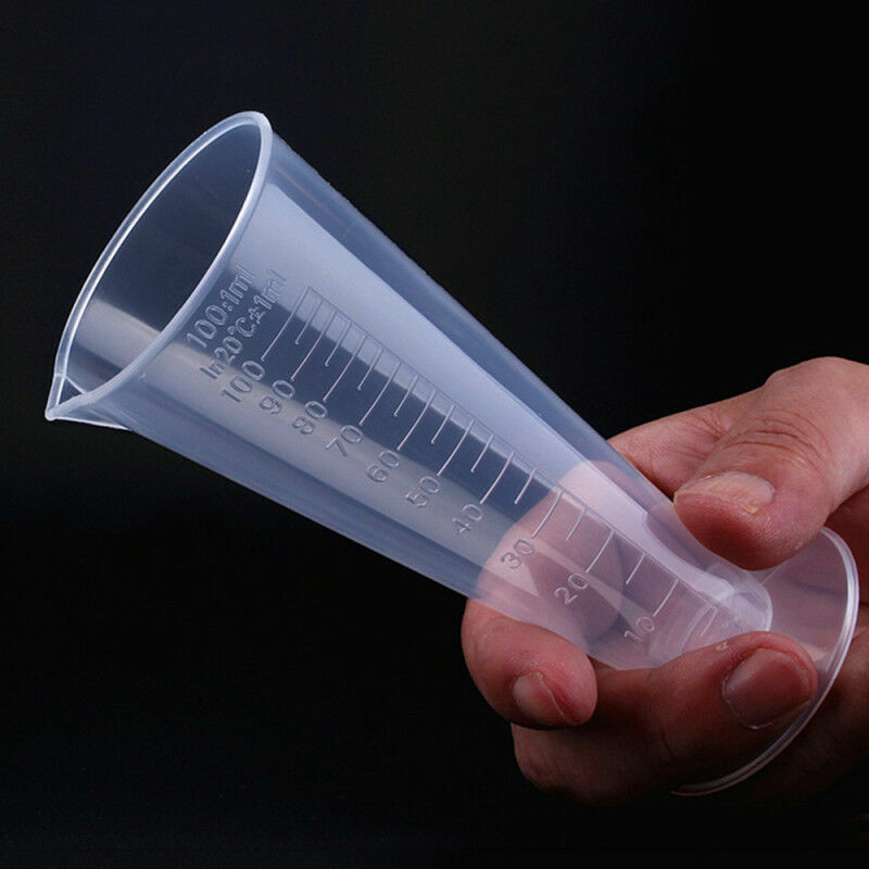 High 1Pcs 100ml  Plastic Measure Graduated Measuring Rice Medicine Cups Liquid