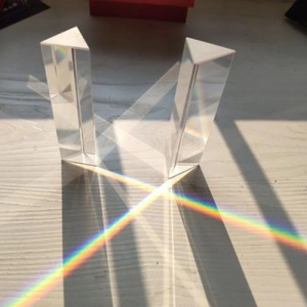 Effects Filter Crystal Glass Rainbow 25x25x80mm Triangular Prism Photography