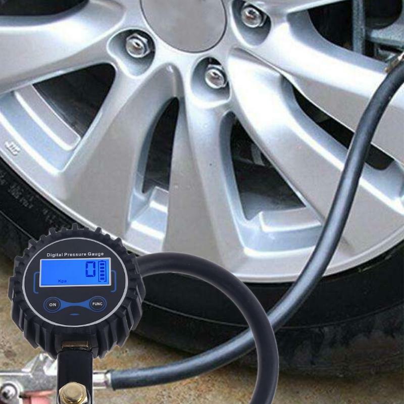 Car Digital Tire Inflator with Pressure Gauge Dual Head Air Chuck 32cm 12" Hose