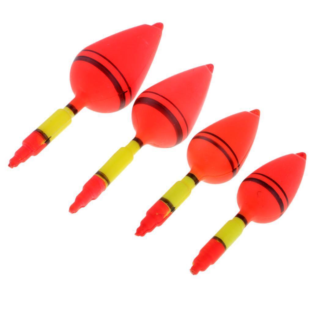 4pcs Luminous Fishing   Stick Vertical Buoy Floating Tube Bobber