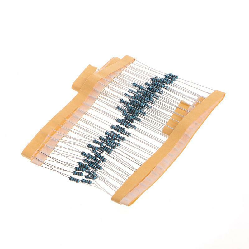 100 Pcs 1k ohm 1/4W Metal Film Resistor 1kohm 0.25W 1% For Arduino