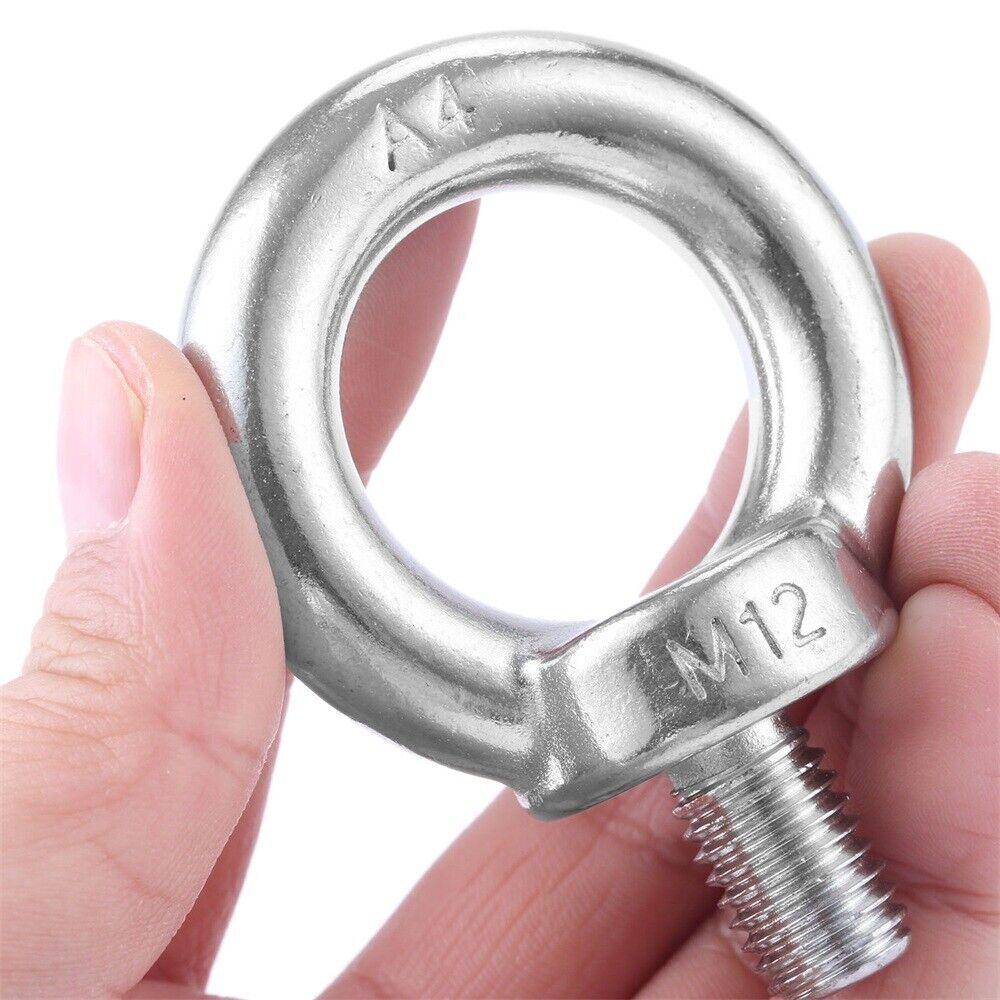 Marine Grade Stainless Steel Lifting Eye Bolts Screws Eyebolts M12 for mining