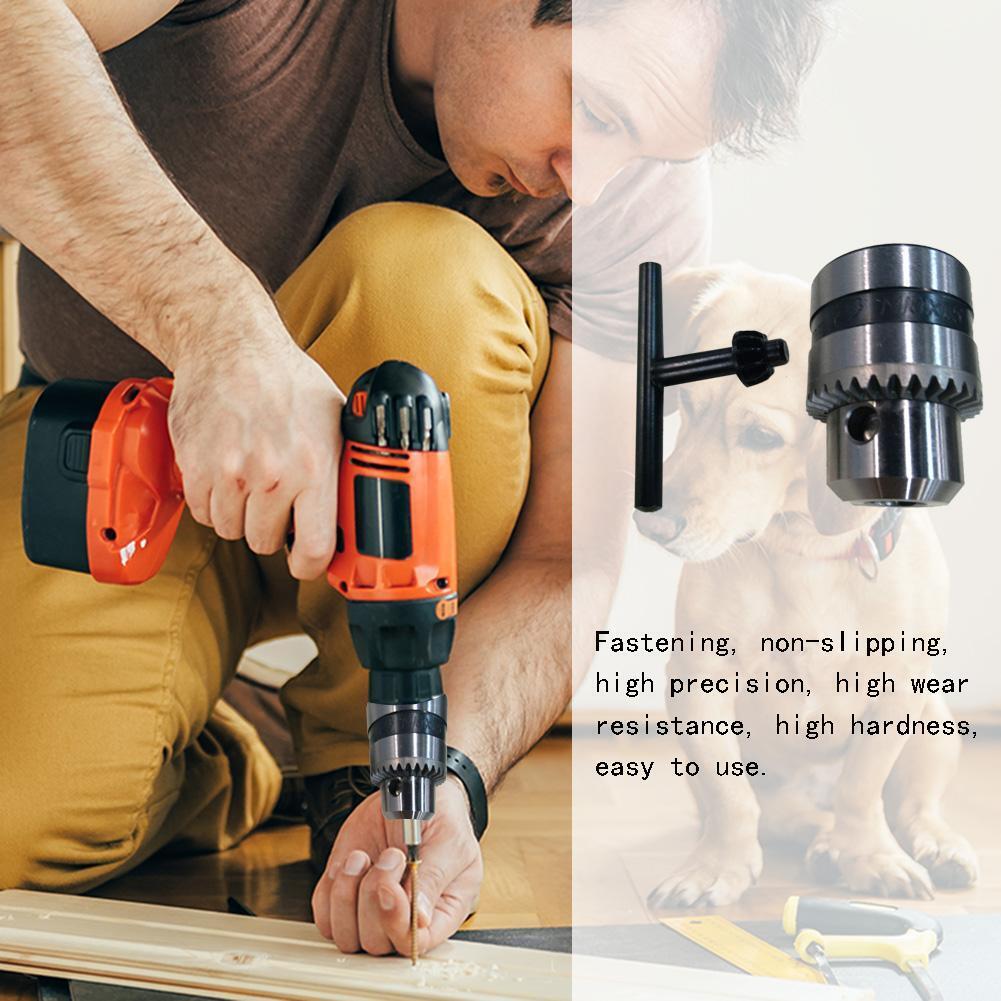 Electric Drill Chuck Angle Grinder Drill Chuck with Key Lathe Accessories
