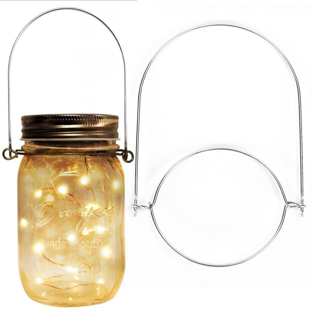 LED Solar Fairy Mason Jar Light Party Wedding Garden Decor Lamp (Handle)